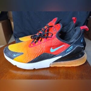 Authentic Rare Nike Air Max 270 Sunset Orange Yellow Black Men's Size 12